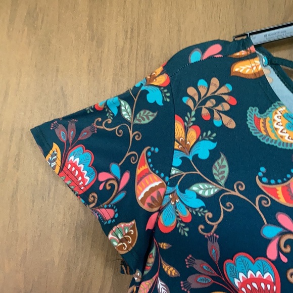 Harlow & Rose floral print pullover dress soft with stretch size M - Picture 6 of 17